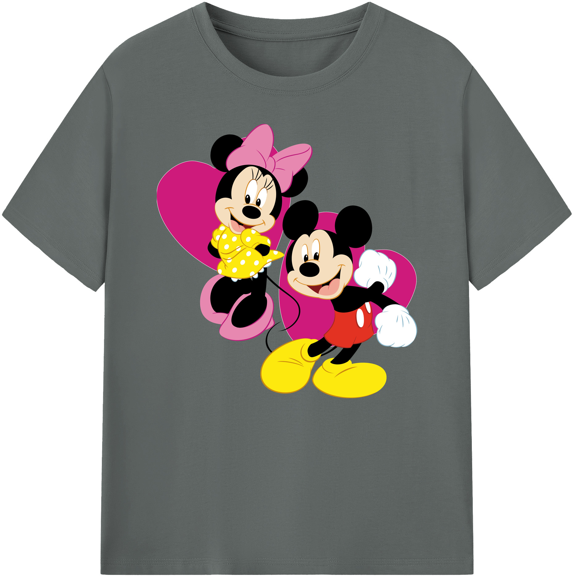 ミッキーマウス Mickey Mouse 綿100％ メンズ半袖Tシャツ｜肌触りやわらか＆通気性